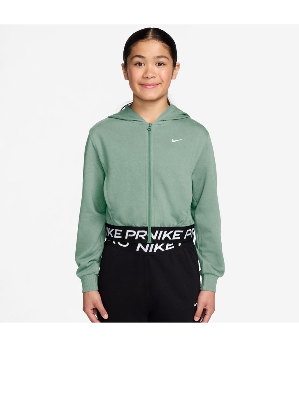 Nike Green Girls' Hooded Zip Sweatshirt